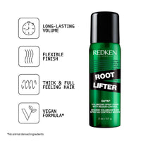 Thumbnail for Redken Root Lifter Volumizing Spray Foam | For All Hair Types | Provides Body, Volume & Anti-Frizz Protection | Medium Control | 2 Oz