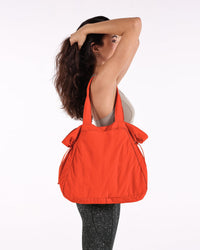 Thumbnail for ODODOS 18L Side-Cinch Shopper Bags Lightweight Shoulder Bag Tote Handbag for Shopping Workout Beach Travel, Spicy Orange