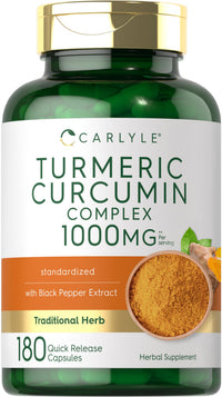 Thumbnail for Carlyle Turmeric Curcumin with Black Pepper | 180 Capsules | Turmeric Complex Supplement | Non-GMO, Gluten Free