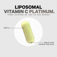Thumbnail for Codeage Liposomal Vitamin C+ Platinum - 1000 Mg Vitamin C Vitamins, Glutathione, NAC (N Acetyl Cysteine), Resveratrol, CoQ10, Rutin, Elderberry, Quercetin, Rosehip, Citrus Bioflavonoids - 180 Capsules