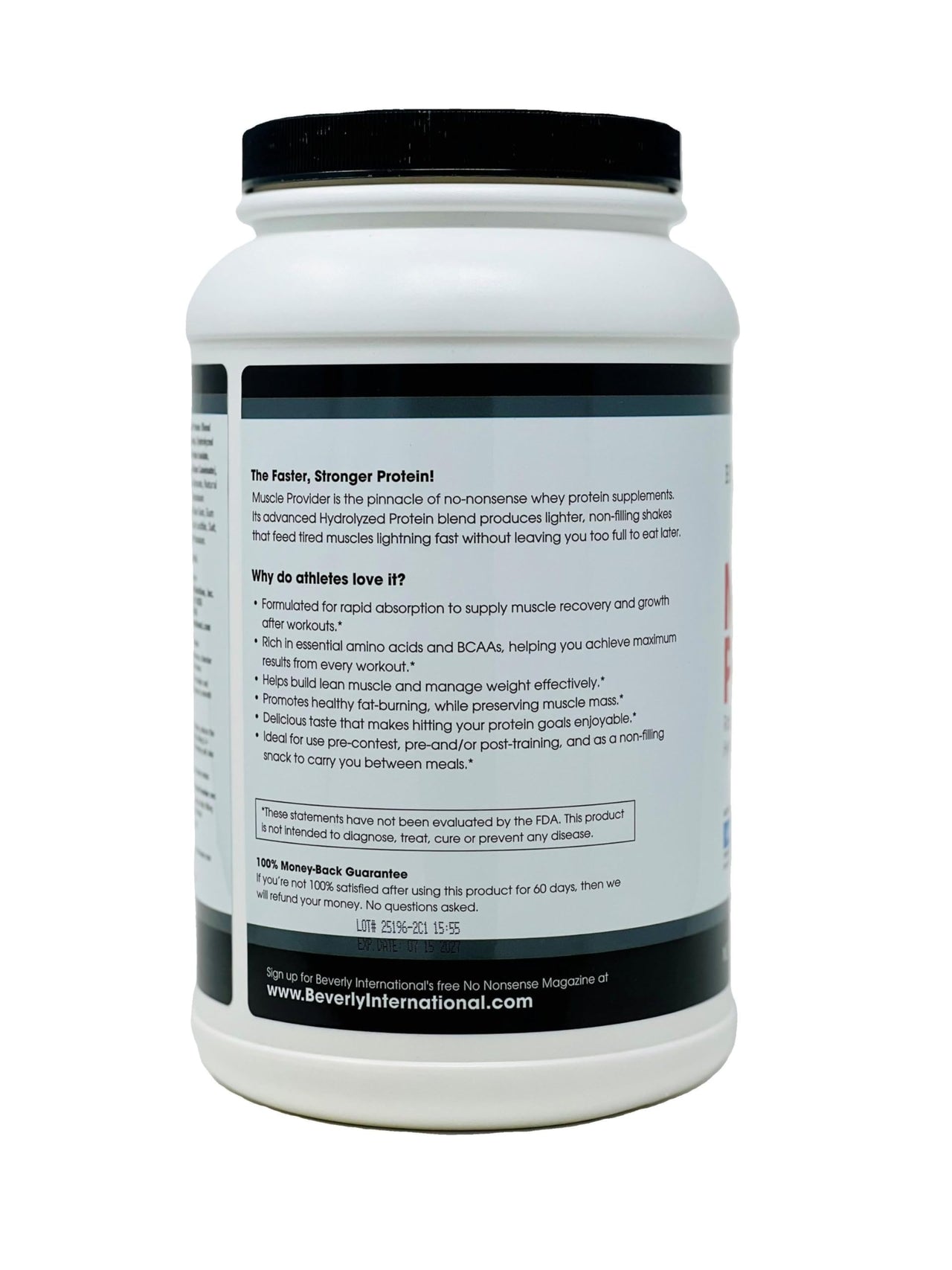 Beverly International Muscle Provider, 28 Servings, Vanilla. Super-Fast-Absorbing Whey Protein Powder for Recovery, Lean Muscle. Fills Your Muscles, not Your Stomach. Tastes Like Ice Cream