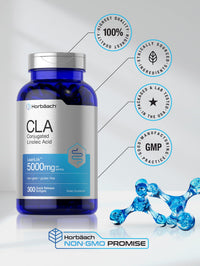 Thumbnail for Horbäach CLA Supplement | 300 Softgel Pills | Maximum Potency | Conjugated Lineolic Acid from Safflower Oil | Non-GMO, Gluten Free