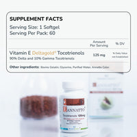 Thumbnail for WELLNESS EXTRACT Eannatto Tocotrienols Vitamin E Supplements Tocopherol Free, Non-GMO, Gluten Free & Antioxidant125MG 60 Softgels (Pack of 3)