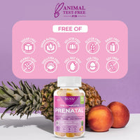 Thumbnail for SUKU Prenatal Multivitamin Gummies – Folate, Calcium, Vitamin D3, B12, K2 – Sugar-Free, Vegetarian, Gluten-Free Pregnancy Support – Pineapple Peach Flavor – 60 Count