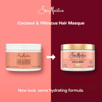 Thumbnail for SheaMoisture Hair Mask Coconut & Hibiscus for Dry Curls Hair Mask with Shea Butter 11.5 oz