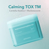 Thumbnail for (Only Refill) Mediheal Madecassoside Blemish Pad (100) - Cotton Facial Toner Pads for Anti Blemish to Improved Uneven Skin Tone - Vegan Gauze