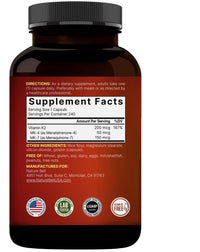 Thumbnail for NatureBell Vitamin K2-240 Capsules - 200mcg Double Strength MK-7 & MK-4 Complex - Heart, Bone & Immune Health Support* - Complete K Vitamins Formula