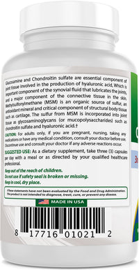 Thumbnail for Best Naturals, Glucosamine Chondroitin MSM Supplements, 2600 mg per Serving, 90 Capsules (90 Count (Pack of 1))