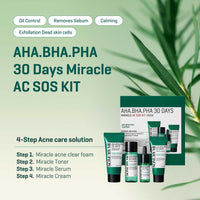 Thumbnail for SOME BY MI AHA BHA PHA 30Days Miracle AC SOS Kit - Toner 1.01Oz, Serum 0.33Oz, Cream 0.7Oz, Foam 1.01Oz - Mild Exfoliating Daily Skin Care Set - Skin Wastes, Sebum, Oiliness Care - Korean Skin Care
