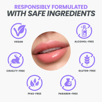 Thumbnail for Wonderskin Lip Oil Rehab Serum - Tinted Lip Oil, Hydrating, Moisturizing, and Non-Sticky Coral Pink Tint Serum for Dry Lips (Lover)
