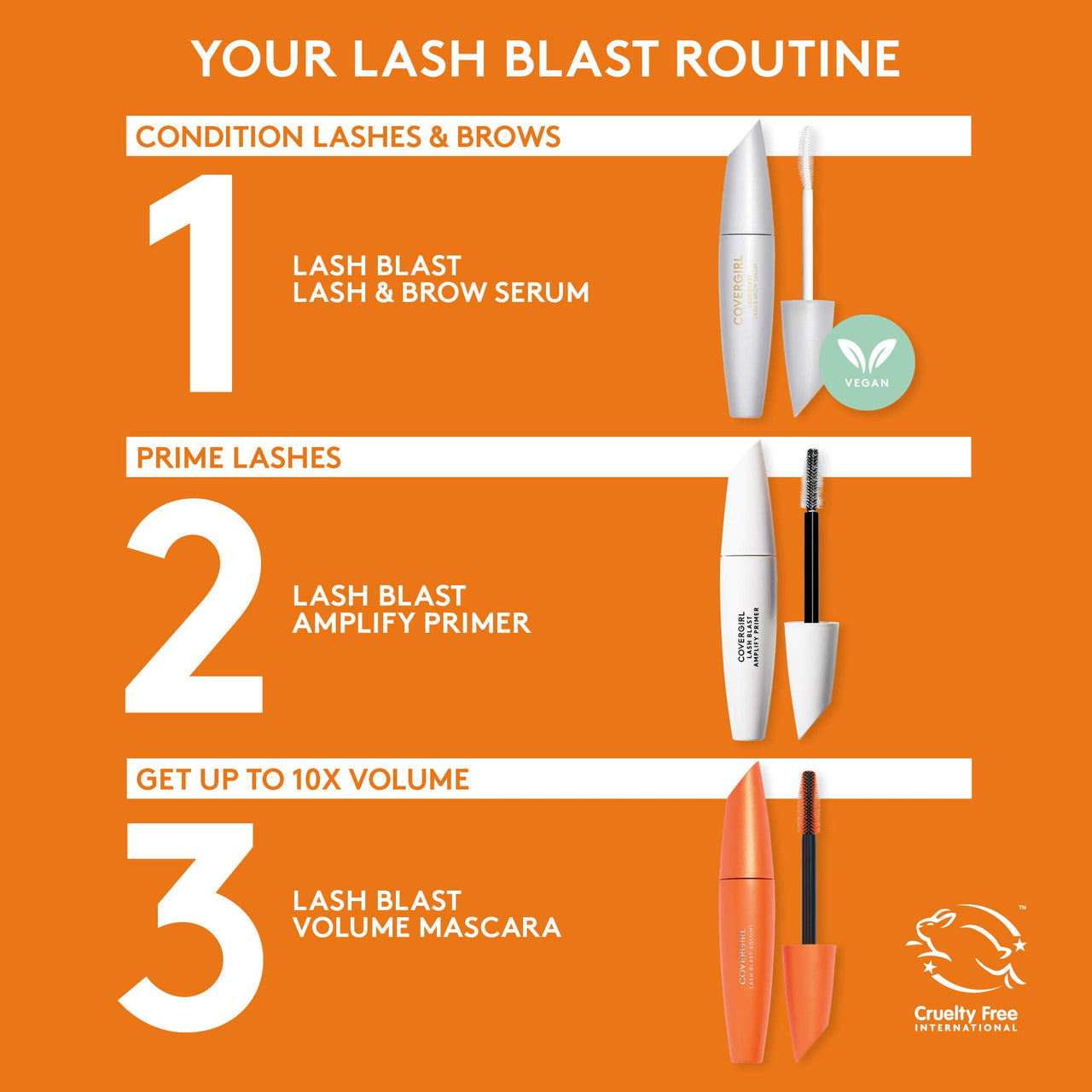 CoverGirl Lash Blast Volume Waterproof Mascara Makeup, Long-Wearing, Smudge-Proof, Cruelty Free, Very Black, 1 Count