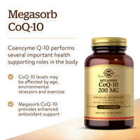Thumbnail for Solgar Megasorb CoQ-10 200 mg, 60 Softgels - Supports Heart & Brain Function - Coenzyme Q10 Supplement - Enhanced Absorption - Gluten Free, Dairy Free - 60 Servings