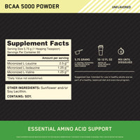 Thumbnail for Optimum Nutrition Instantized BCAA Powder, Unflavored, Keto Friendly Branched Chain Essential Amino Acids Powder, 5000mg, 60 Servings (Packaging May Vary)