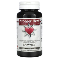 Thumbnail for Kroeger Herb Enzymes Veggie Capsules, 100 Count