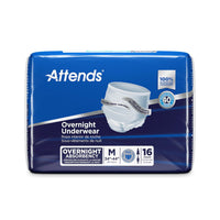 Thumbnail for Attends Overnight Disposable Underwear Pull On with Tear Away Seams Medium, APPNT20, 66, 64 Ct