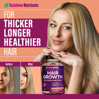 Thumbnail for Hair Growth Vitamins for Women | Biotin 10,000mcg, Collagen, Patented OptiMSM®, goMCT®, Saw Palmetto | Naturally Regrow Stronger & Healthier Hair, Skin and Nails | Stops Hair Loss | 60 Day Supply