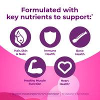 Thumbnail for ONE A DAY Multi+ Hair, Skin & Nails, Multivitamin + Boost of Support for Healthy Hair, Skin & Nails with Biotin and Vitamins A, C, E & Zinc ,Gummy 120 Count (2 Month Supply)