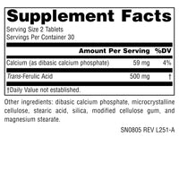 Thumbnail for Source Naturals Athletic Series, Trans-Ferulic Acid, Antioxidant Support* - 250mg -60 Tablets
