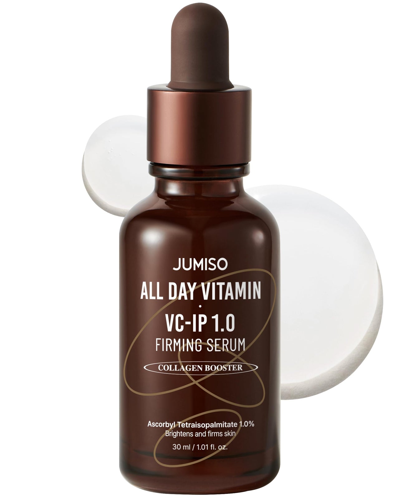JUMISO All Day VC-IP 1.0 Firming Serum 30ml, 1.01 fl oz, Boosting Collagen, Reducing fine lines, Aronia Extract, Bakuchiol, Panthenol