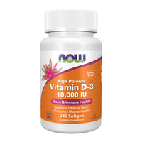 Thumbnail for NOW Foods Supplements, Vitamin D-3 10,000 IU Softgels, Vitamin D, Joint Support, 240 Softgels