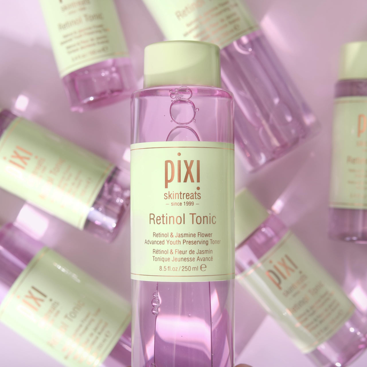 Pixi Retinol Tonic, Smoothing & Firming Facial Toner, Enhanced with Peptides to Boost Collagen Production, Alcohol-Free Daily Rejuvenating Toner, 250 ml / 8.5 fl oz