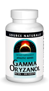 Thumbnail for Source Naturals Gamma Oryzanol, Athletic Series Dietary Supplement Suitable for Vegetarians, 60 MG - 200 Tablets
