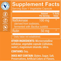 Thumbnail for The Vitamin Shoppe Nattokinase with Rutin 100MG, Antioxidant Supplement