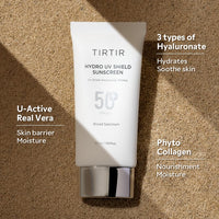 Thumbnail for TIRTIR Hydro UV Shield Sunscreen | SPF 50+ UVA/UVB Protection, Lightweight, No White Cast, Non-greasy, Korean Sunscreen, 1.69 Fl Oz (Pack of 1)