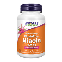 Thumbnail for NOW Foods Supplements, Niacin (Vitamin B-3) 500 mg, Flush-Free, Double Strength, Nutritional Health, 90 Veg Capsules