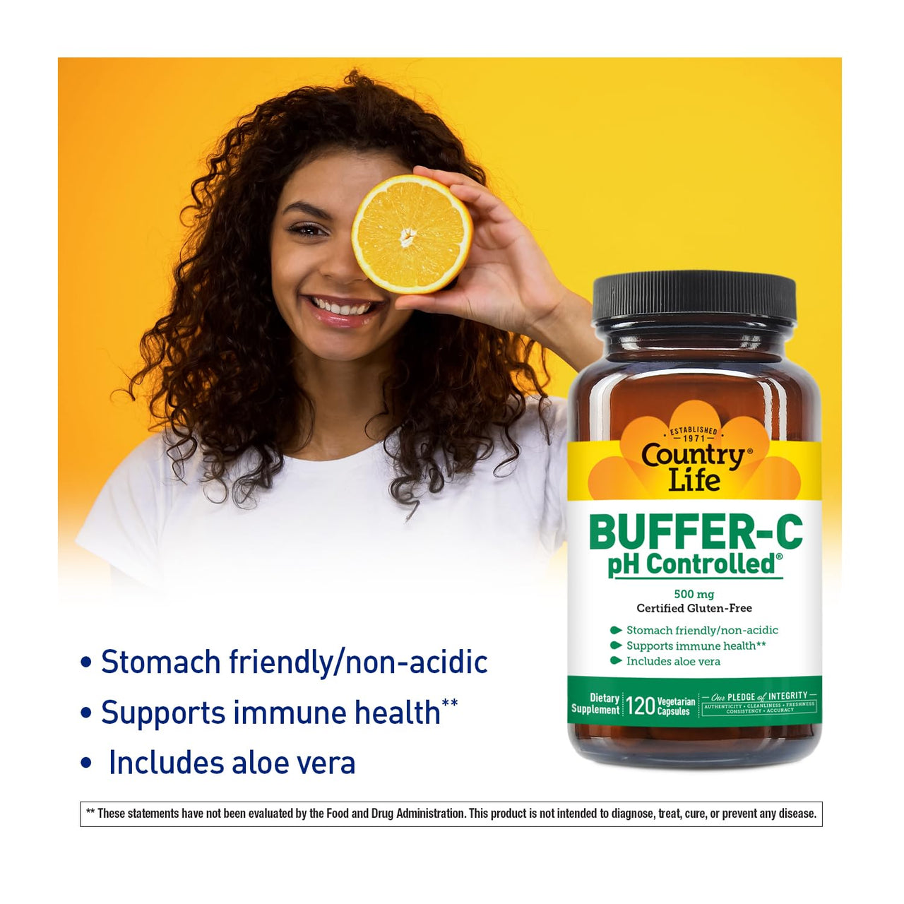 Country Life Buffer-C 500 mg (veg Caps), 120-Count
