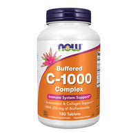 Thumbnail for NOW Foods Supplements, Vitamin C-1000 Complex with 250 mg of Bioflavonoids, Buffered, Antioxidant Protection*, 180 Tablets