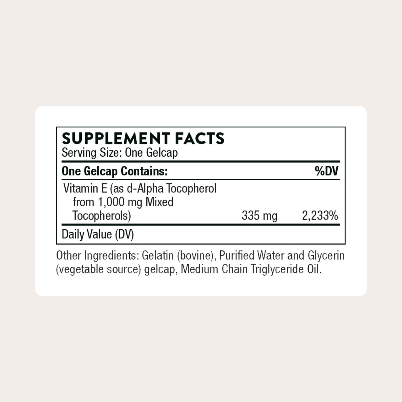 THORNE - Ultimate-E - Vitamin E Supplement from Mixed Tocopherols - Fat-Soluble Antioxidants for Cardiovascular Support* - Third-Party Certified - Gluten, Dairy & Soy-Free - 60 Softgels