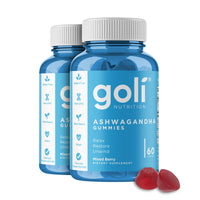 Thumbnail for Goli Ashwagandha & Vitamin D Gummy 120 Count - Relax. Restore. Unwind. (Mixed Berry, KSM-66, Vegan, Plant Based, Non-GMO, Gluten-Free & Gelatin Free), Pack of 2