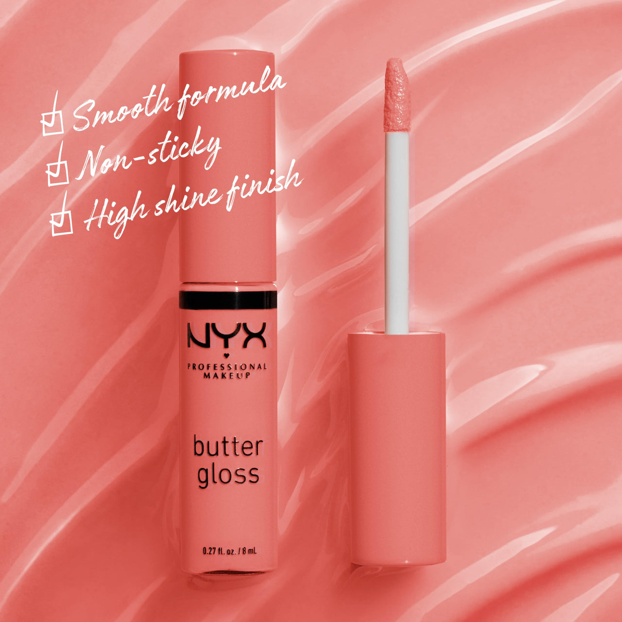 NYX Professional Makeup Butter Gloss, Non-Sticky Lip Gloss - Creme Brulee (Natural)