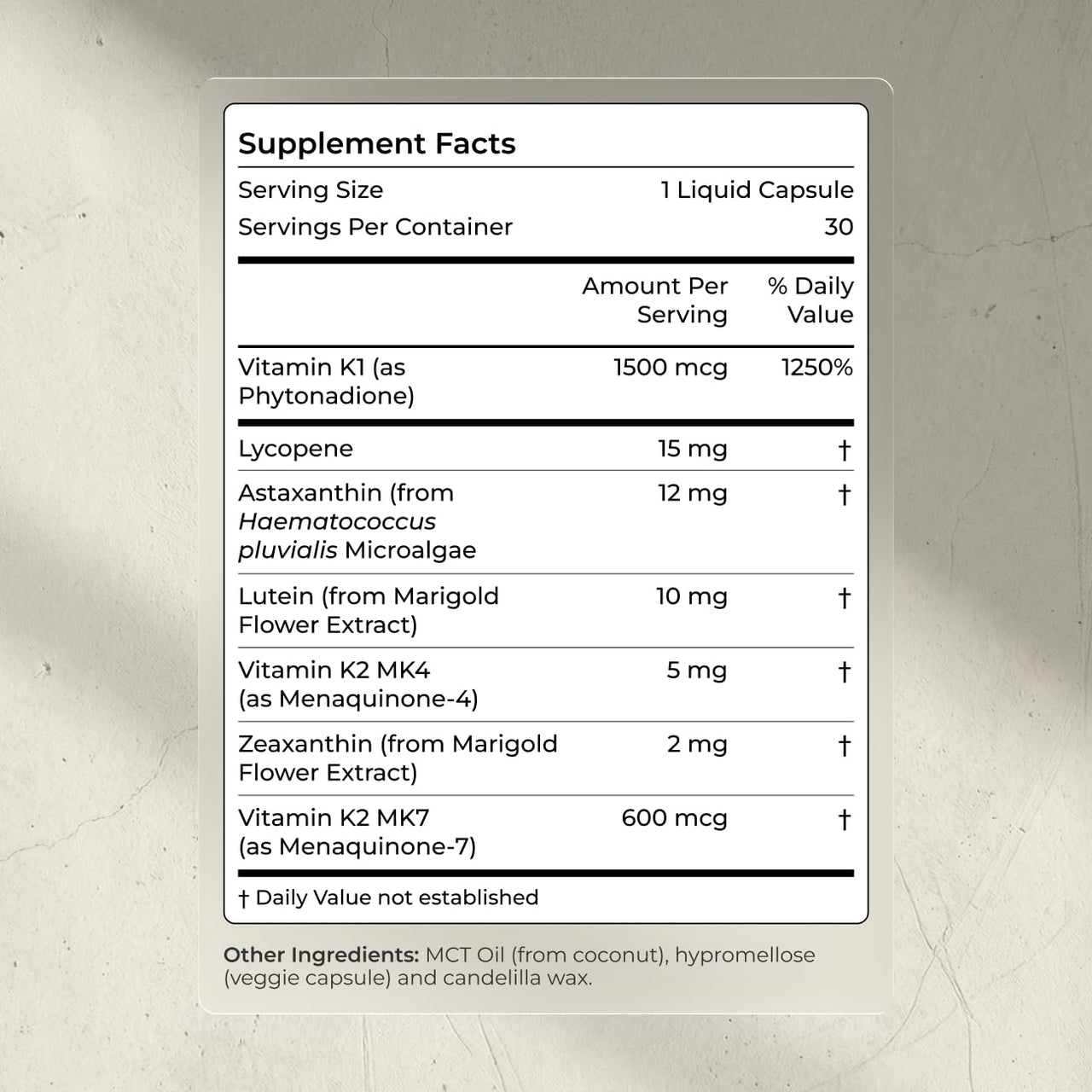 Blueprint Bryan Johnson Advanced Antioxidant Supplement – Lutein, Zeaxanthin, Lycopene, Vitamin K1, K2 – Vegan Capsules for Vision, Bone & Heart Support – Updated Formula of Essential Softgels