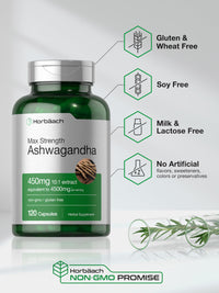 Thumbnail for Horbäach Ashwagandha Supplement | Max Strength | 120 Capsules | Non-GMO, Gluten Free