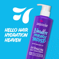 Thumbnail for Aussie 3 Minute Miracle Moist Deep Conditioner for Dry Hair, Avocado & Jojoba Oil, Safe for Color Treated Hair, Nourishing Hydration, Silky Shine, Paraben-Free, 16 Fl Oz Each, Triple Pack
