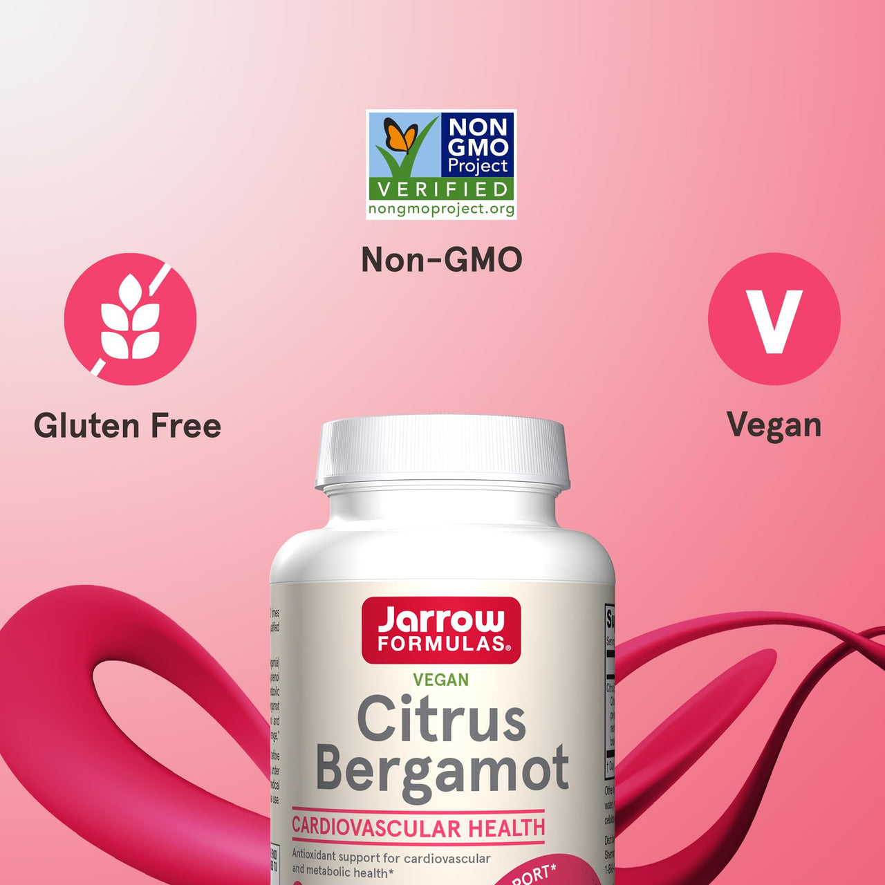 Jarrow Formulas Citrus Bergamot Supplement 500 mg - 120 Servings (Veggie Caps) - Antioxidant Support for Cardiovascular & Metabolic Health - Dietary Supplement - Vegan Gluten-Free- Use with QH-Absorb