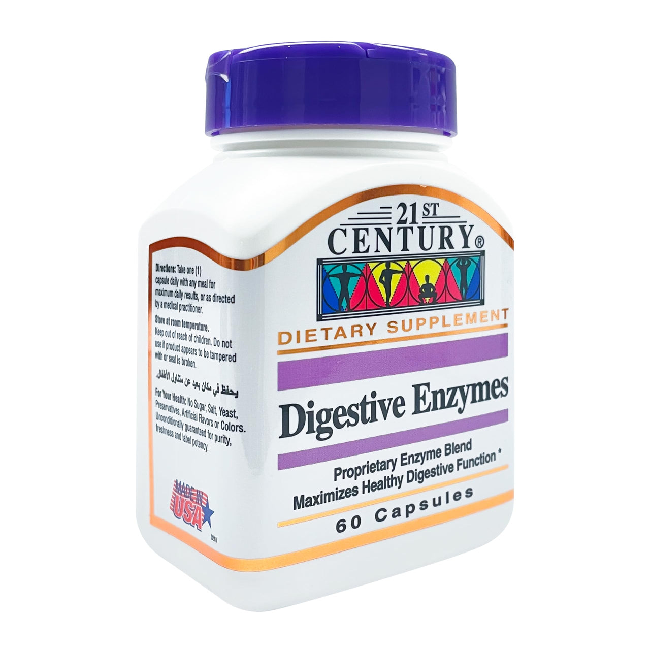 21st Century Digestive Enzymes Capsules, 60 Count (Pack of 3)