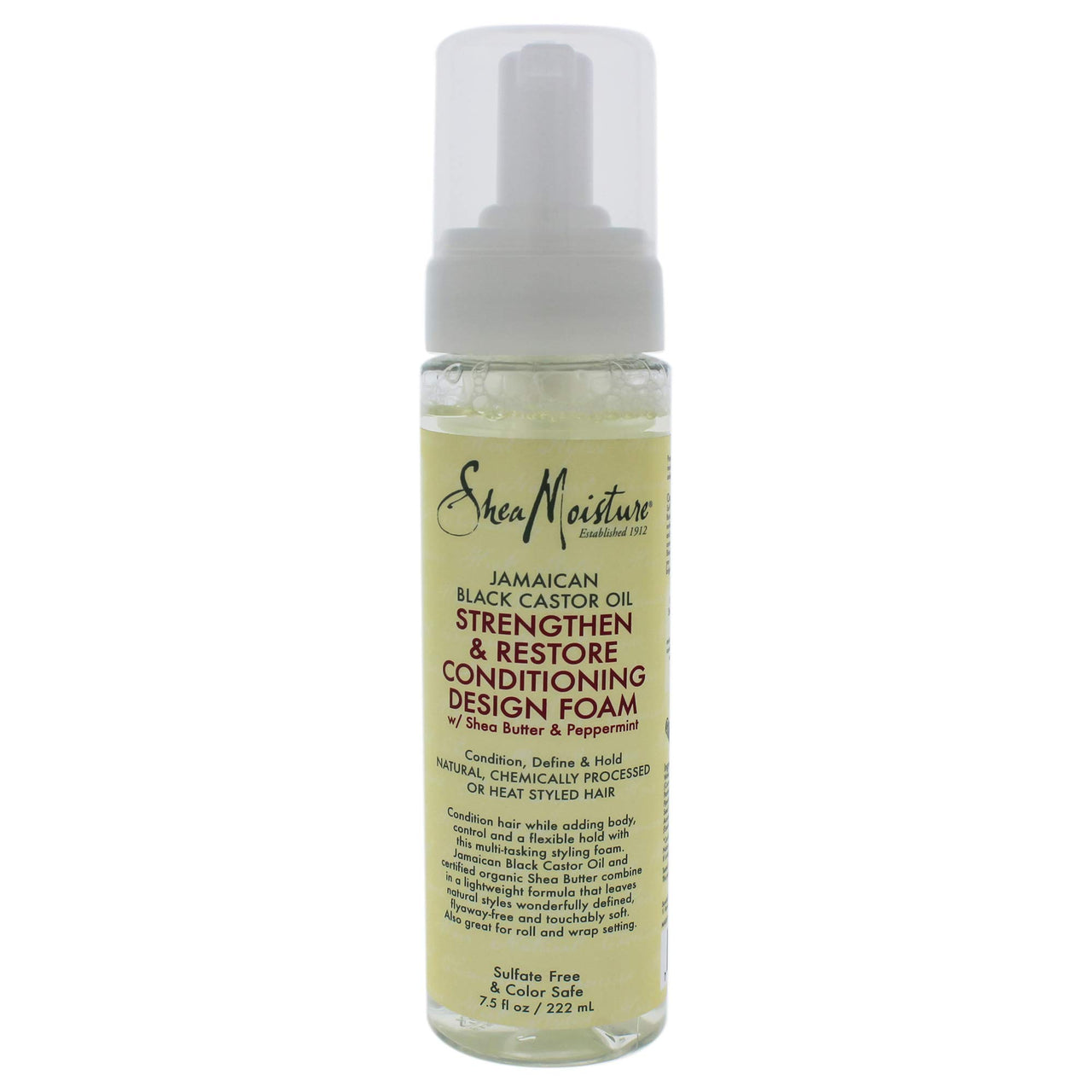Shea Moisture Jamaican Black Castor Oil Strengthen and Restore Conditioning Design Foam, 7.5 Ounce