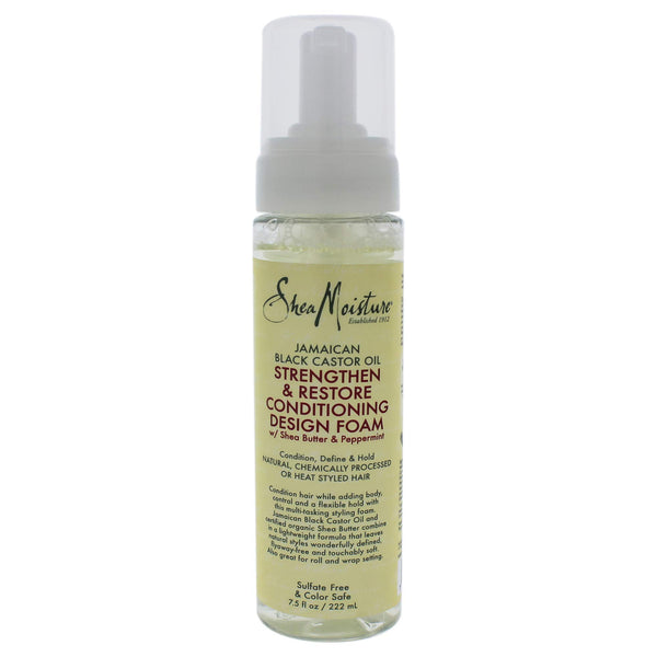Shea Moisture Jamaican Black Castor Oil Strengthen and Restore Conditioning Design Foam, 7.5 Ounce