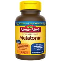 Thumbnail for Nature Made Melatonin 4mg Extended Release Tablets, Sleep Supplements for Adults, 100% Drug Free Sleep Aid, 90 Count, 90 Day Supply