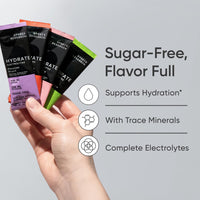 Thumbnail for Sports Research L-Glutamine (1.1 lbs), Sugar-Free Naturally Flavored Hydrate Electrolytes 16x Variety Packets and Creatine Monohydrate (1.1 lbs)