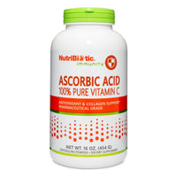 Thumbnail for NutriBiotic Ascorbic Acid Vitamin C Powder, 16 Oz | Pharmaceutical Grade L-Ascorbic Acid, 2000 Mg Per Serving | Essential Immune & Antioxidant Collagen Support Supplement | Vegan, Gluten & GMO Free