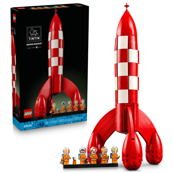 LEGO Ideas Tintin Moon Rocket - Building Set for Adults, Ages 18+ - Collectible Kit for Fans - Bedroom or Home Office Decor - Gifts for Comic Lovers - 21367