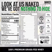 Thumbnail for NAKED Whey Chocolate Protein Powder 24 Servings PB Powdered Peanut Butter 2LB (76 Servings) – Grass-Fed; Bulk; Vegan; Non-GMO; Gluten Free; Soy Free