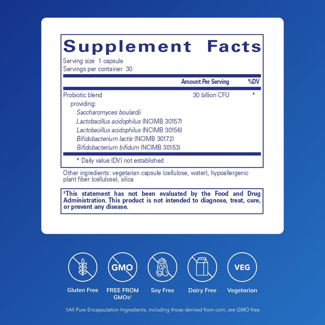 Pure Encapsulations PureBi•Ome Intensive | Hypoallergenic Multi-Strain Probiotic Blend to Support Healthy Intestinal Microflora* Balance | 30 Capsules