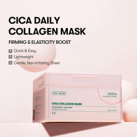 Thumbnail for VT COSMETICS CICA Pink Daily Mask 30 Sheets, 300Da Low Molecular Collagen for Skin Elasticity, Hydrating & Firming, Pink Collagen Essence, Korean Face Mask