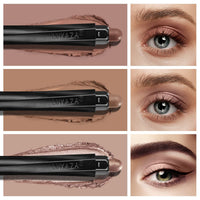 Thumbnail for LUXAZA 3Pcs Neutral Brown Eyeshadow Stick Set, Matte And Shimmer Creamy Eyeshadow Pencil, Shiny Pink Shadow, Waterproof Long Lasting Smoky Eye Makeup