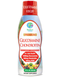 Thumbnail for Tropical Oasis–Premium Liquid Glucosamine Chondroitin & MSM- Liquid Joint Support Formula 1500mg Glucosamine, 800mg Chondroitin, & 500mg MSM - 16 Fl Oz